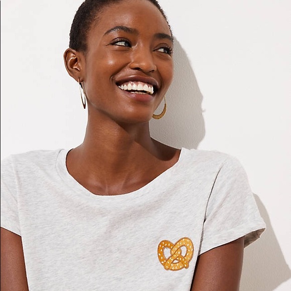 LOFT embroidered pretzel tee - Picture 2 of 8